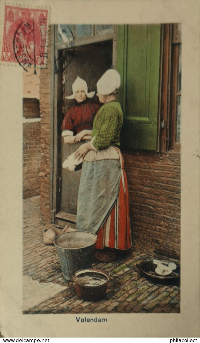 Volendam // Oude Kaart - Klederdracht - Dorpsleven 1914 - Volendam