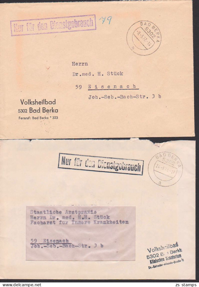 Bad Berka ZKD-Bfe R1 "Nur Für Den Dienstgebrauch", Volksheilbad - Covers & Documents