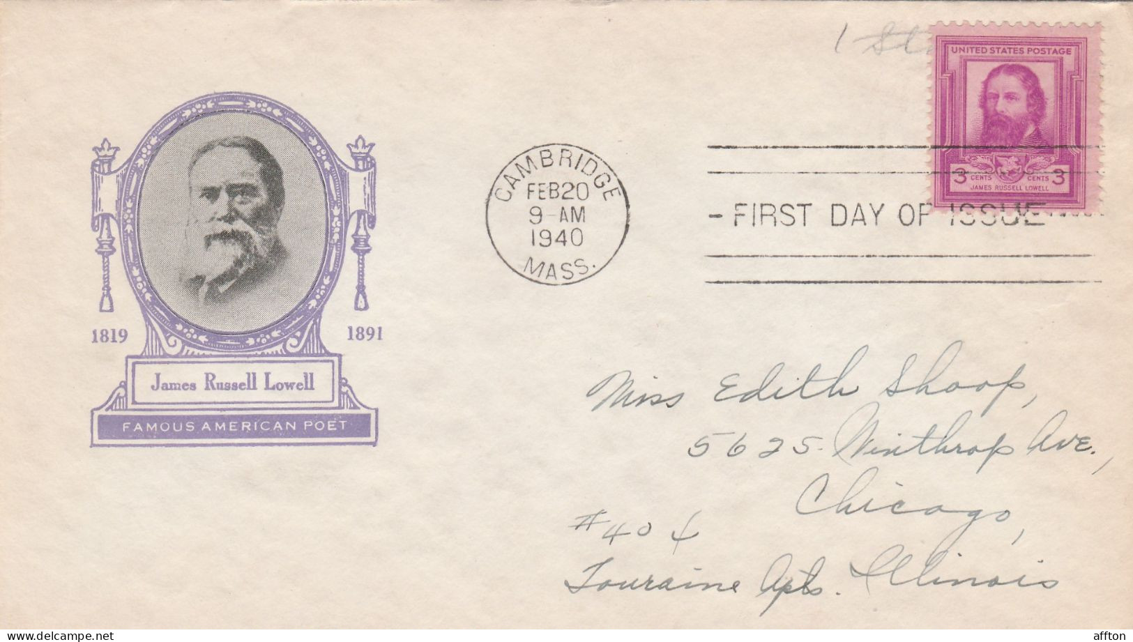 United States 1940 FDC Mailed - 1851-1940