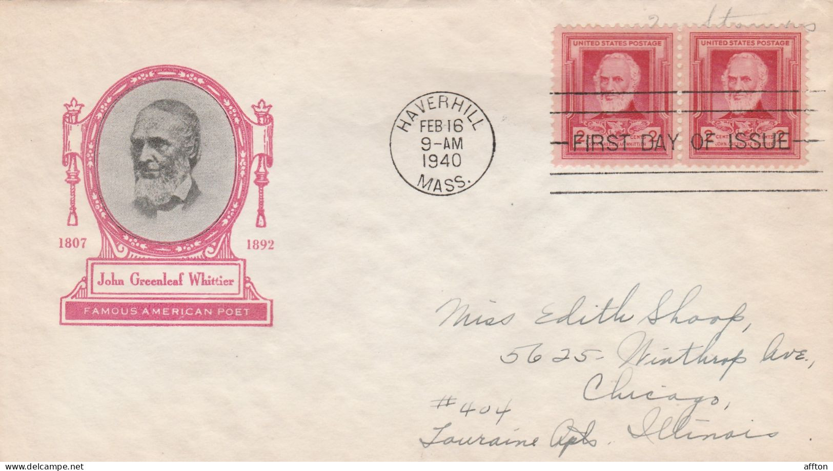 United States 1940 FDC Mailed - 1851-1940