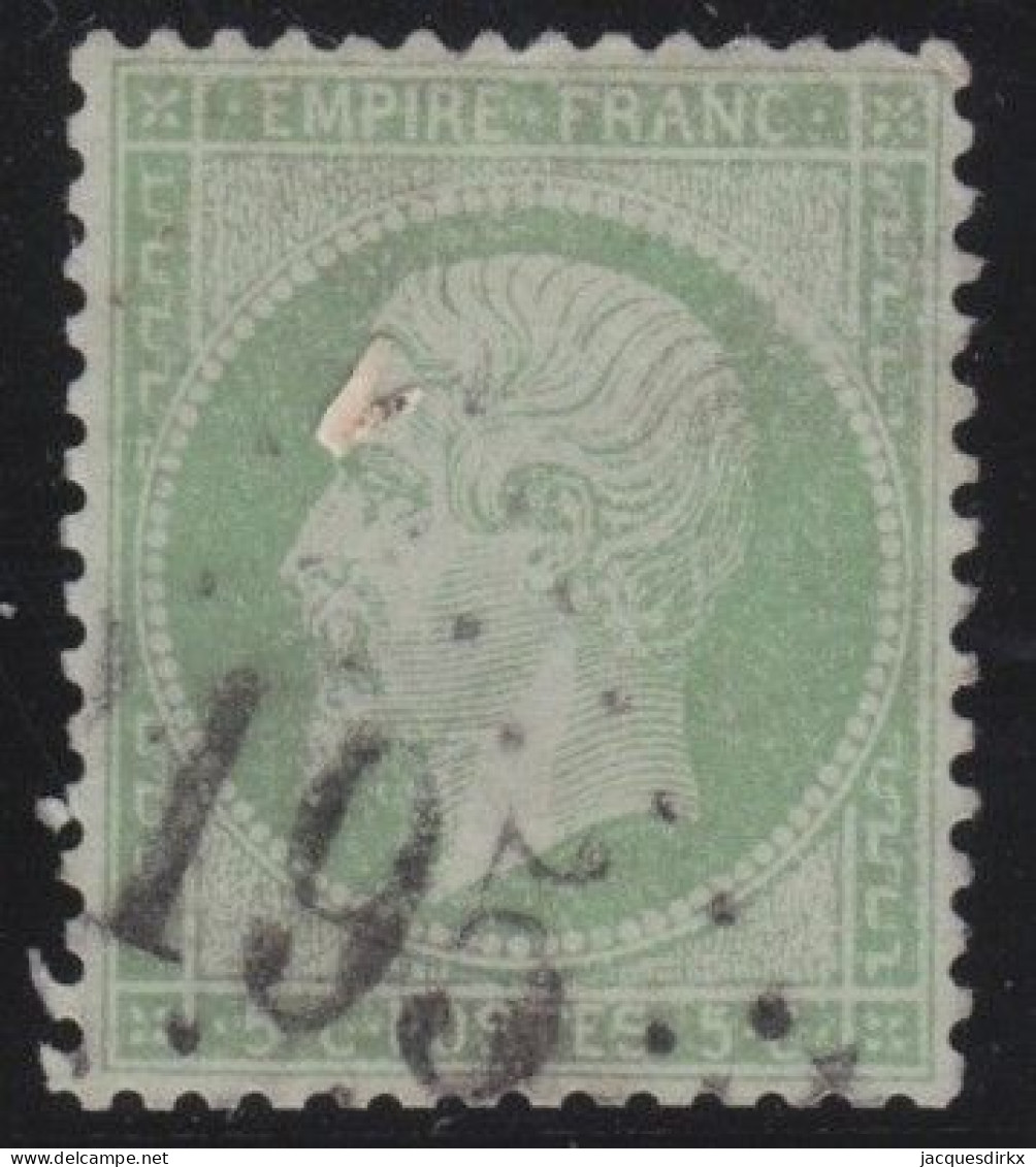 France  .  Y&T   .     20 .   O      .    Oblitéré - 1862 Napoleone III