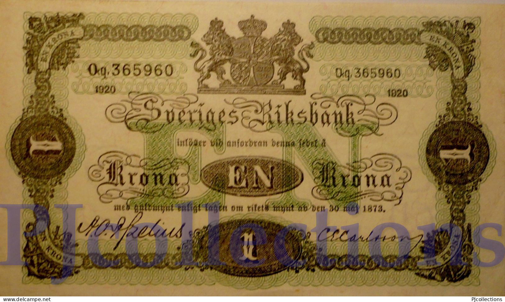 SWEDEN 1 KRONA 1920 PICK 32g AU - Zweden