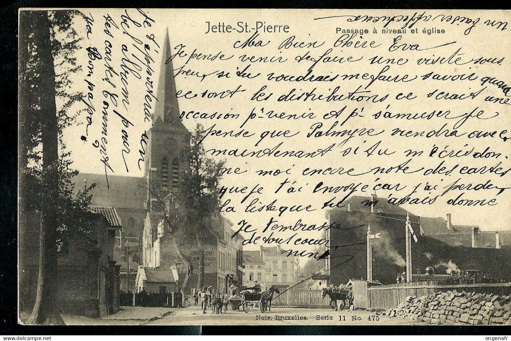 Passage à Niveau Et Eglise - Obl. 1904 - Jette