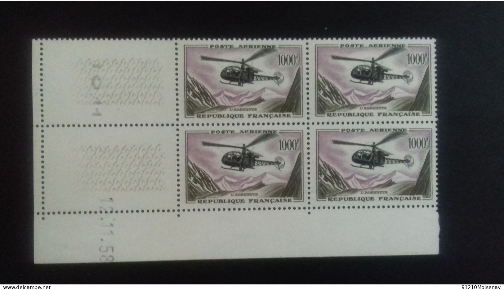 FRANCE PA  37** - COIN DATE  Du 12/11/58  LOT - Airmail