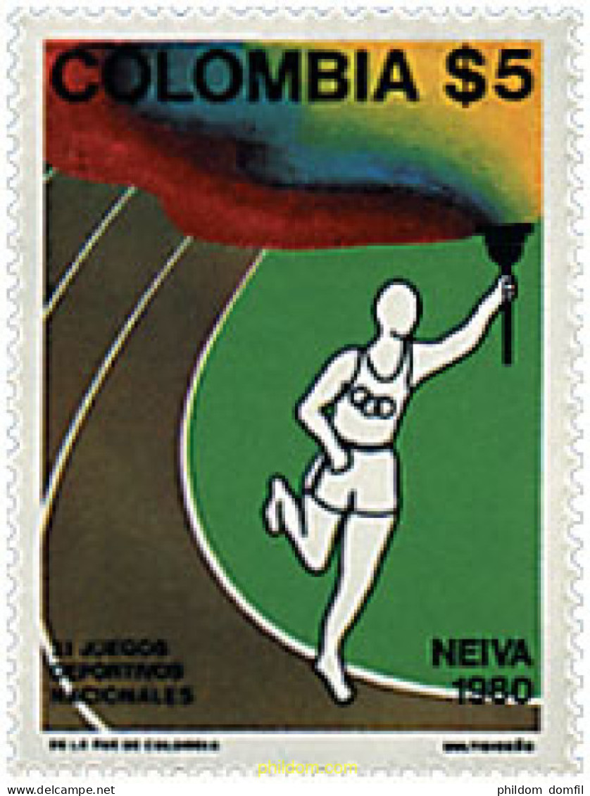 723225 HINGED COLOMBIA 1980 11 JUEGOS DEPORTIVOS NACIONALES - Colombia