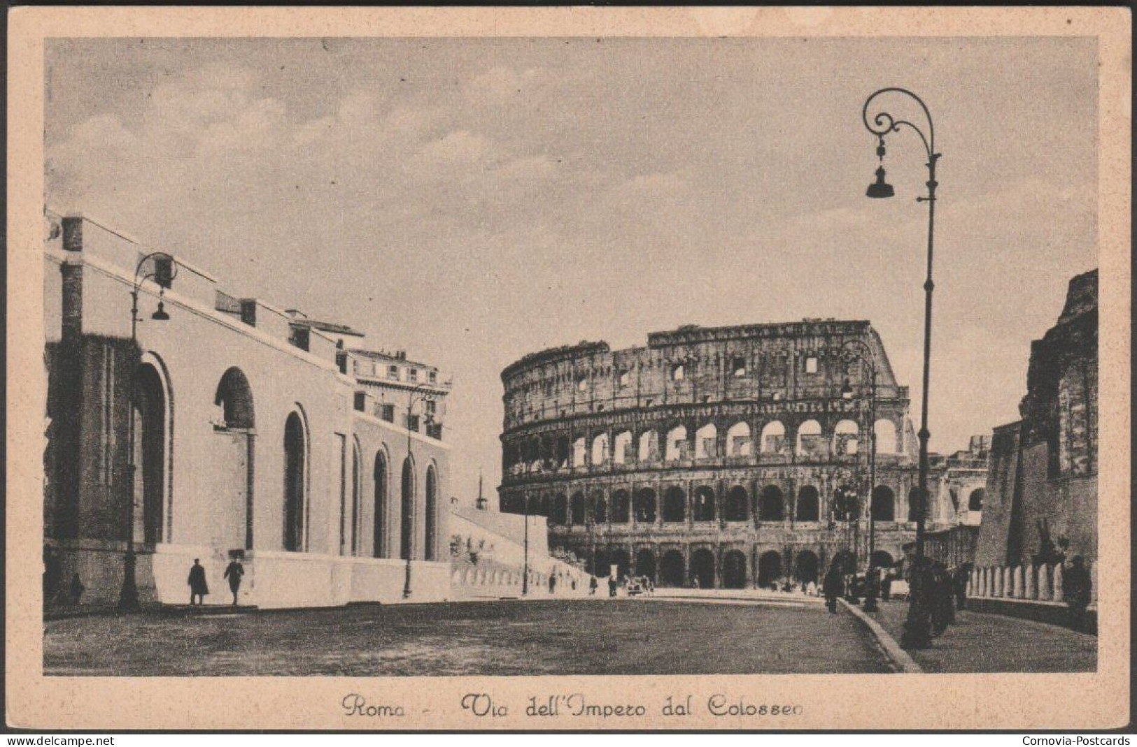 Via Dell'Impero Dal Colosseo, Roma, 1936 - Enrico Verdesi Cartolina - Colosseum