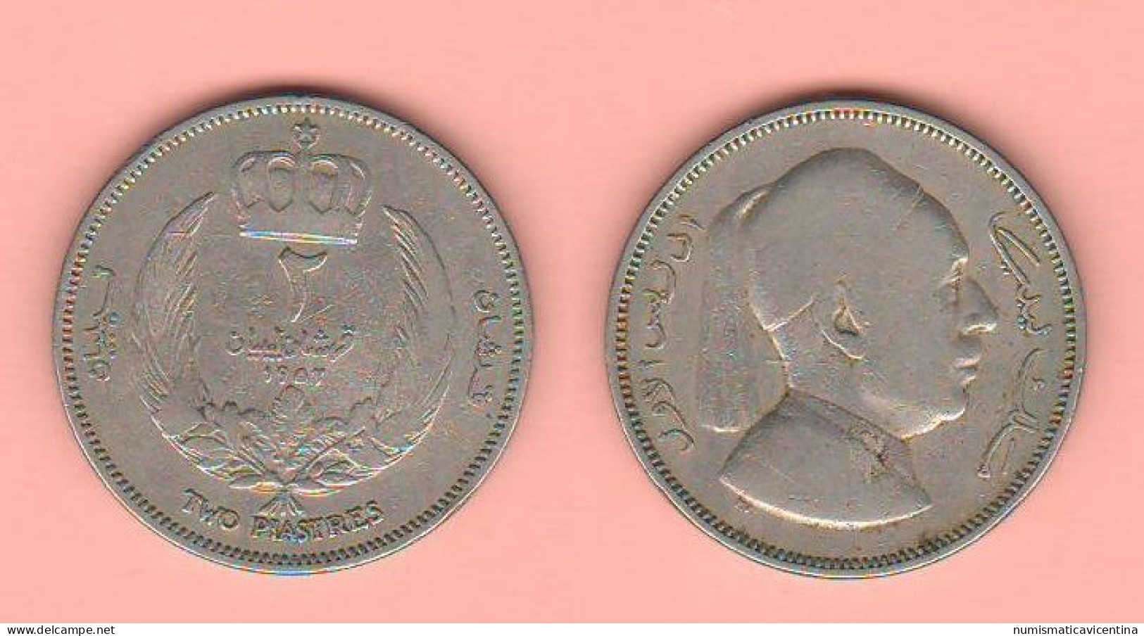 Libia 2 Piastres 1952 Libya Libye King Idris I Typological Nickel Coin - Libyen