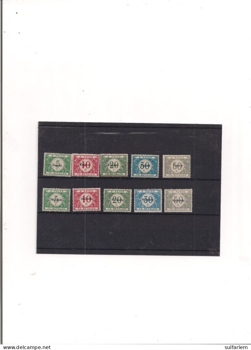 Belgique Occupation TAXE OC 79/83 Et 101/105 MH Et MNH (Ri) - OC38/54 Belgian Occupation In Germany