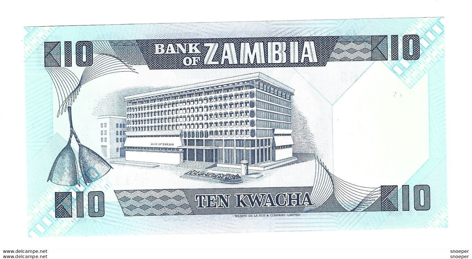 Zambia 10 Kwacha 1980-88    26e  Unc - Zambia