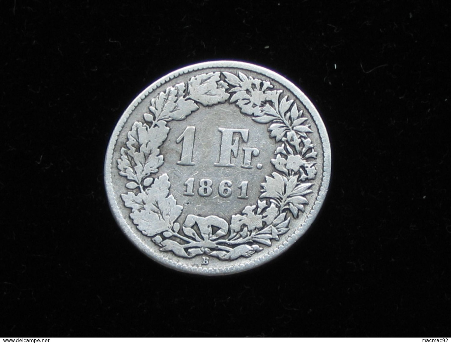 SUISSE  - 1 Franc 1861   - Argent-Silver   **** ACHAT IMMEDIAT **** - 1 Franken