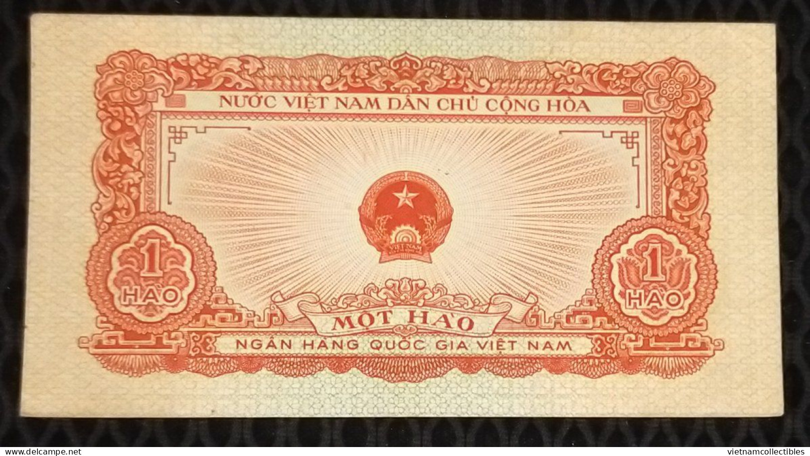 North Vietnam Viet Nam 1 Hao UNC Banknote 1958 - Pick # 68 / 02 Photos - Vietnam