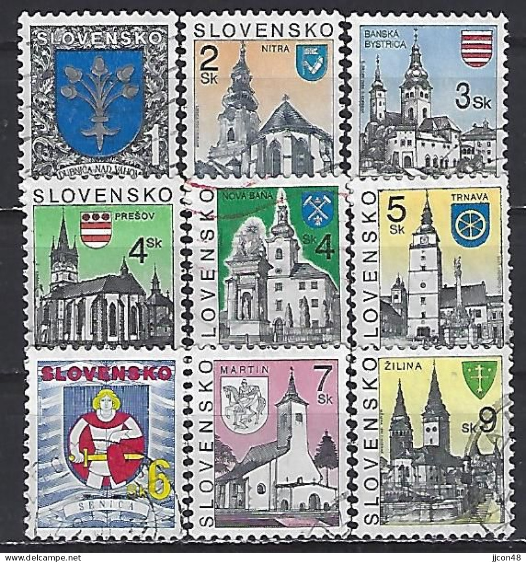 Slovakia 1993-1998  City Arms (o) - Used Stamps