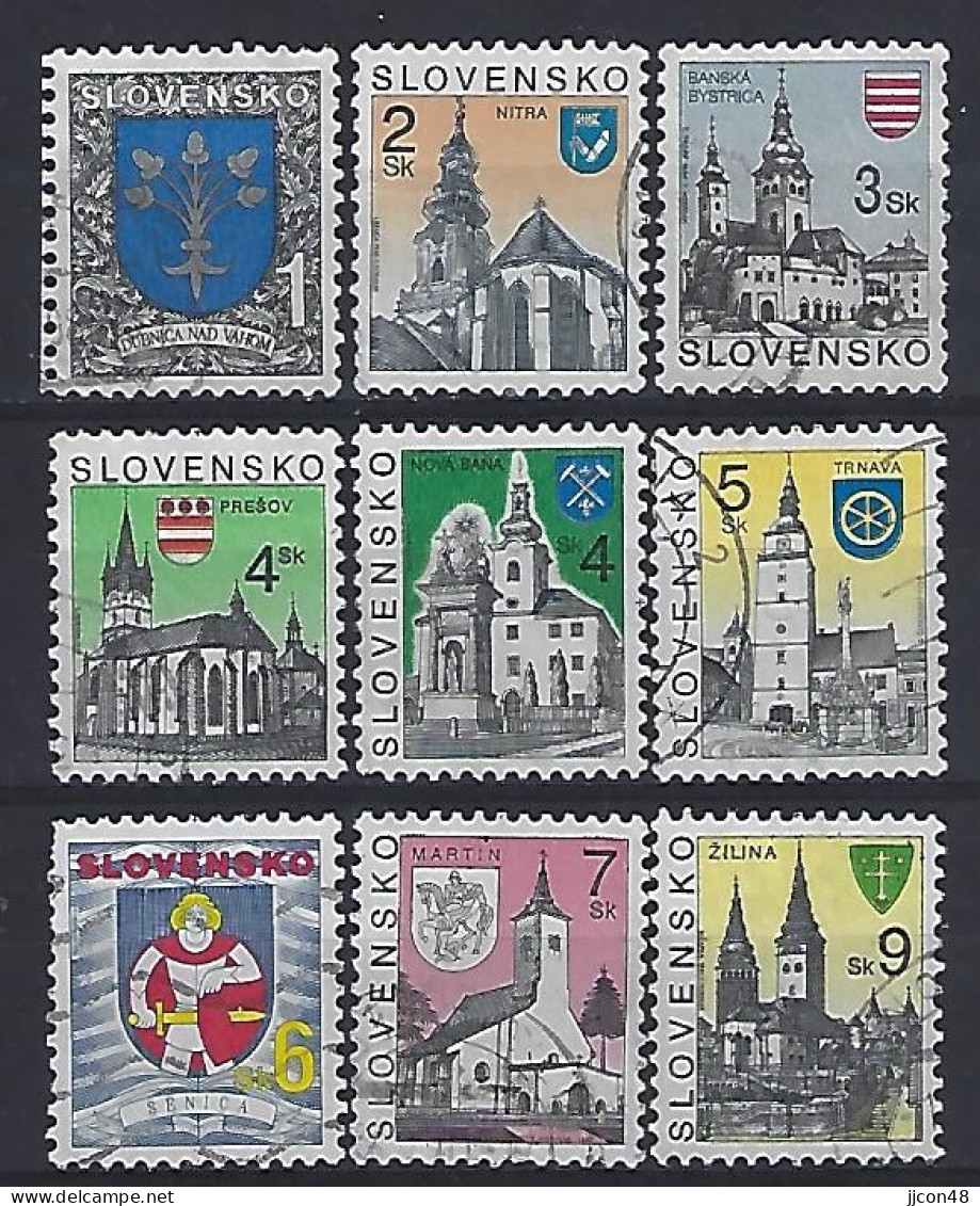 Slovakia 1993-1998  City Arms (o) - Used Stamps