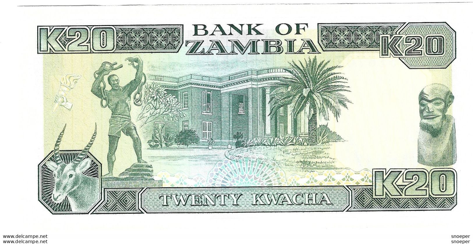 *zambia 20 Kwacha 1989-91    32b  Unc - Zambia