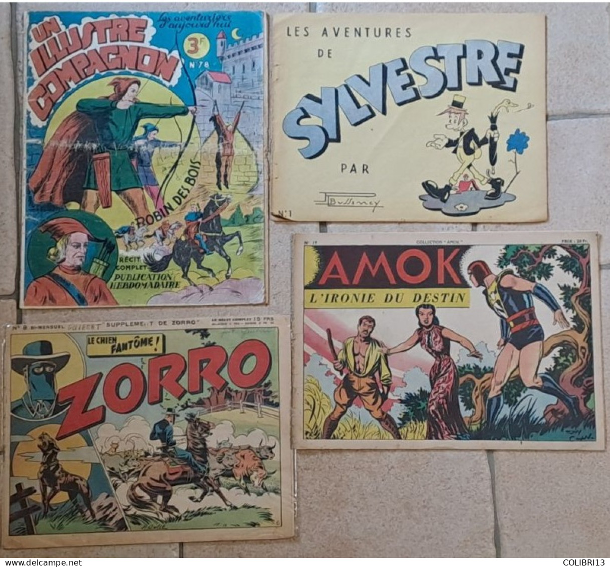 RECITS COMPLETS Lot De 4RC Supplément De ZORRO N°8 AMOK N°19 AVENTURES DE SYLVESTRE N°1 AVENTURIERS D AUJOURD HUI N°78 - Lots De Plusieurs BD