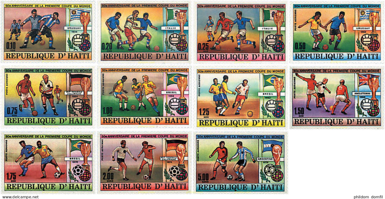 723244 HINGED HAITI 1980 50 ANIVERSARIO DE LA COPA DEL MUNDO DE FUTBOL - Haïti