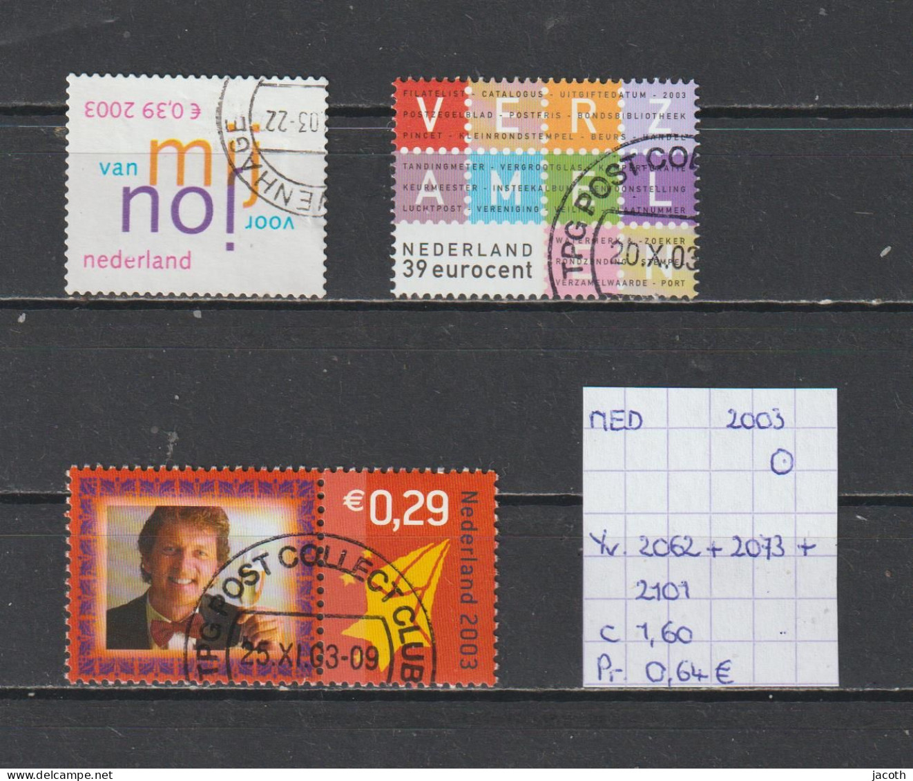 Nederland 2003 - YT 2062 + 2073 + 2101 (gest./obl./used) - Gebruikt