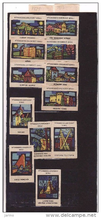 Boites D'allumettes-etiquettes,match Labels, Zundholzschachteletiketten, Czechoslovakia 1962,Slovaquie Orientale - Boites D'allumettes - Etiquettes