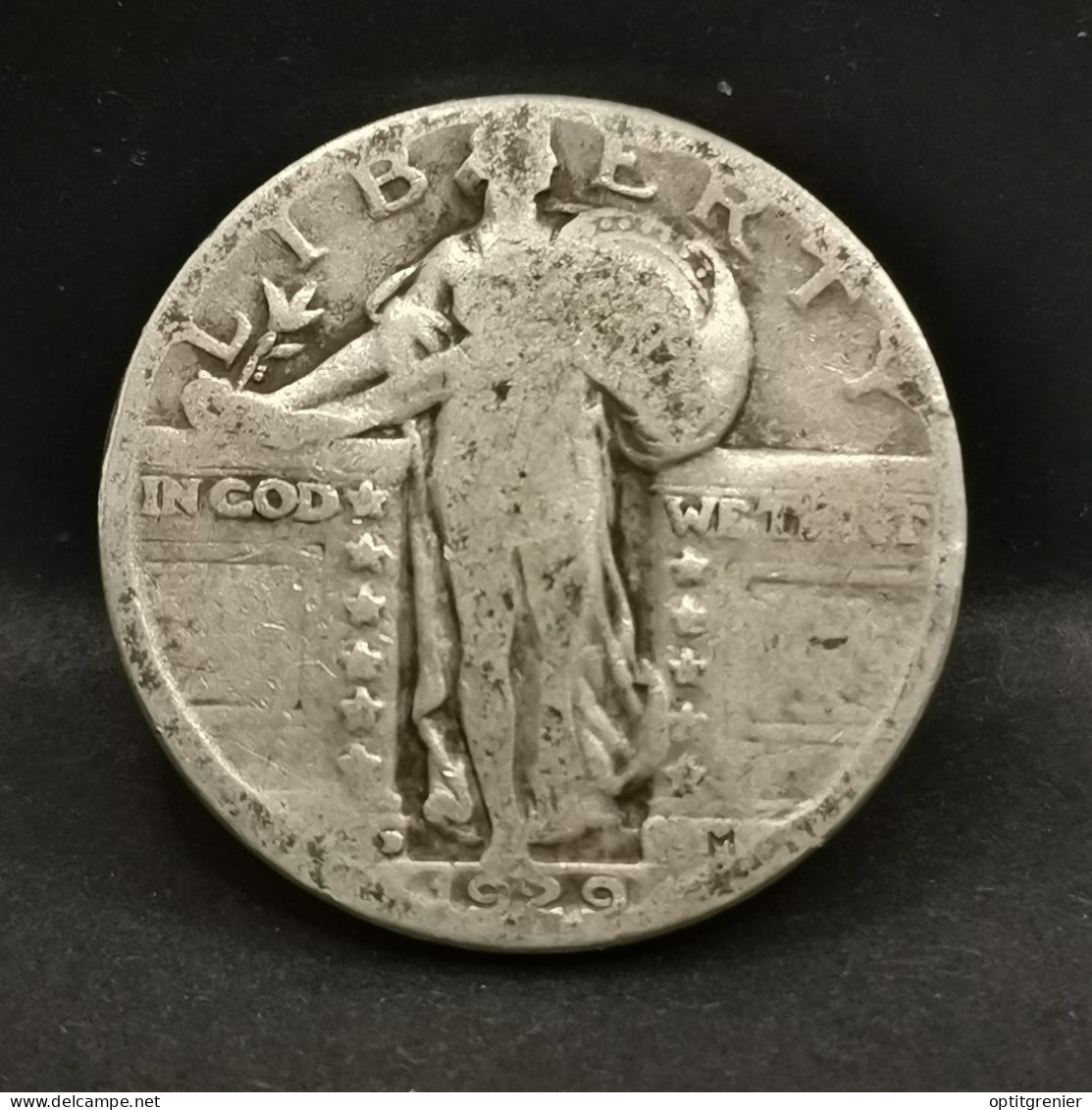 25 CENTS STANDING LIBERTY QUARTER DOLLAR ARGENT 1929 D DENVER USA / SILVER - 1916-1930: Standing Liberty (Liberté Debout)