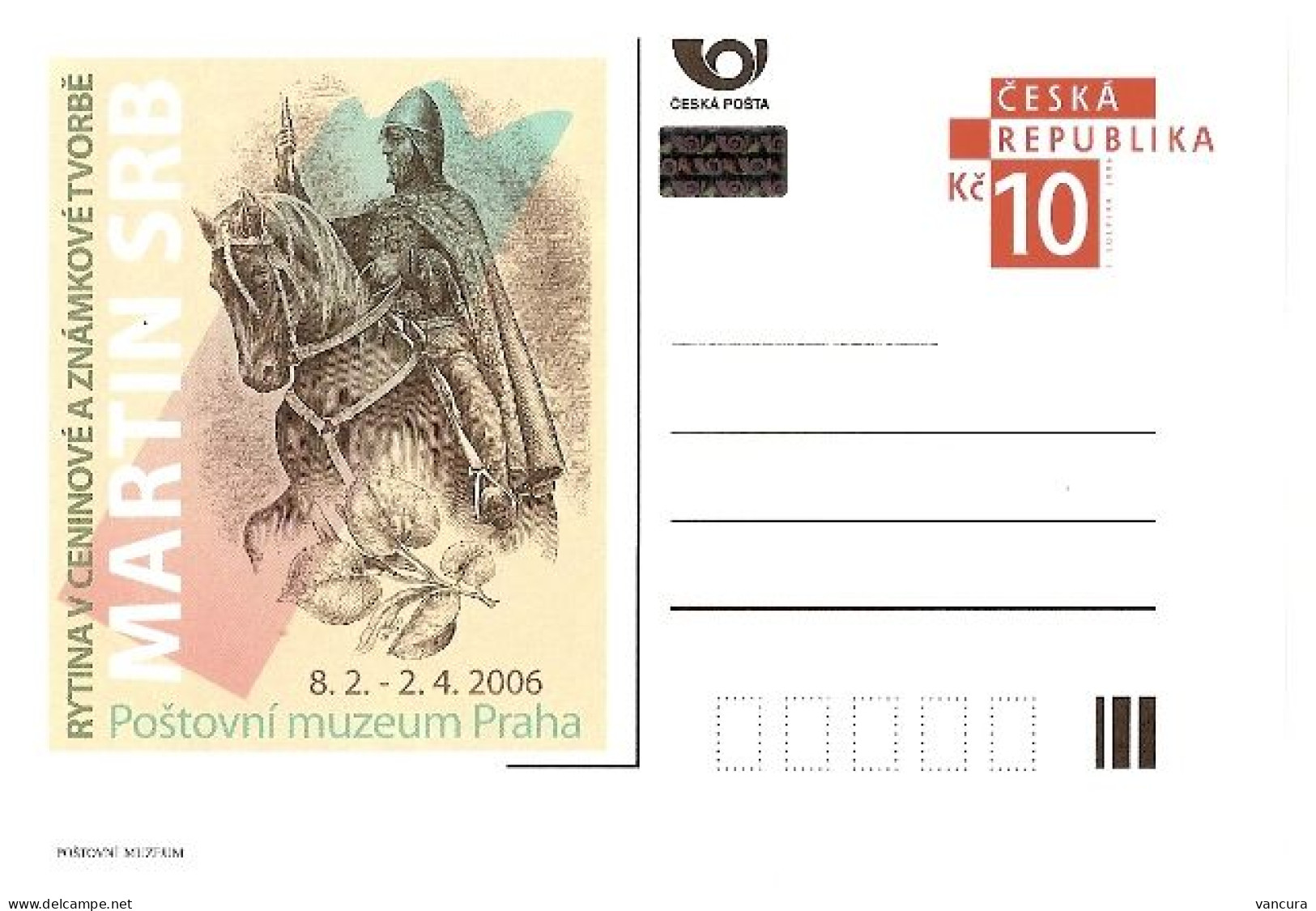 CDV PM 49 Czech Republic M. Srb Exhibition In The Post Museum 2006 St Wenceslas Statue - Cartes Postales