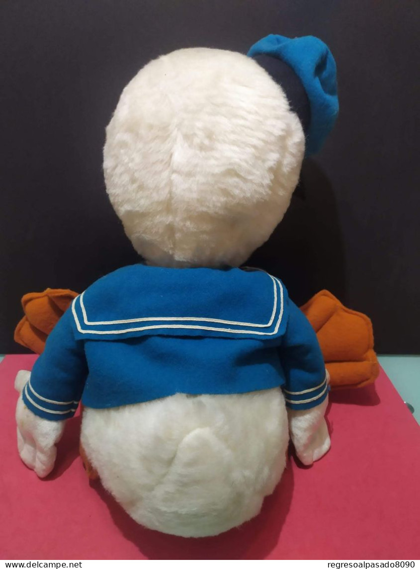 Antiguo Peluche Del Pato Donald Duck Paperino Disney Años 60 Gran Tamaño - Cuddly Toys