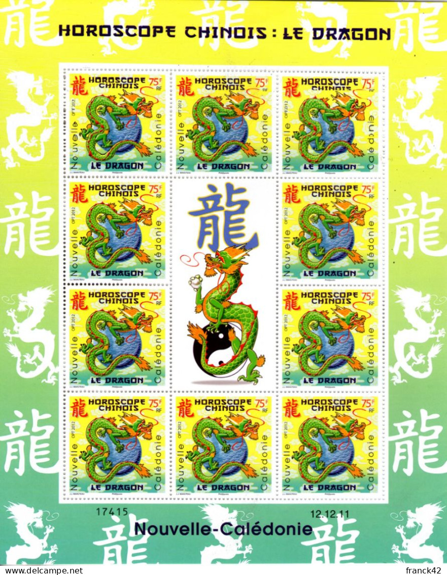 Nouvelle Calédonie. Horoscope Chinois. Année Du Dragon. 2012 - Neufs