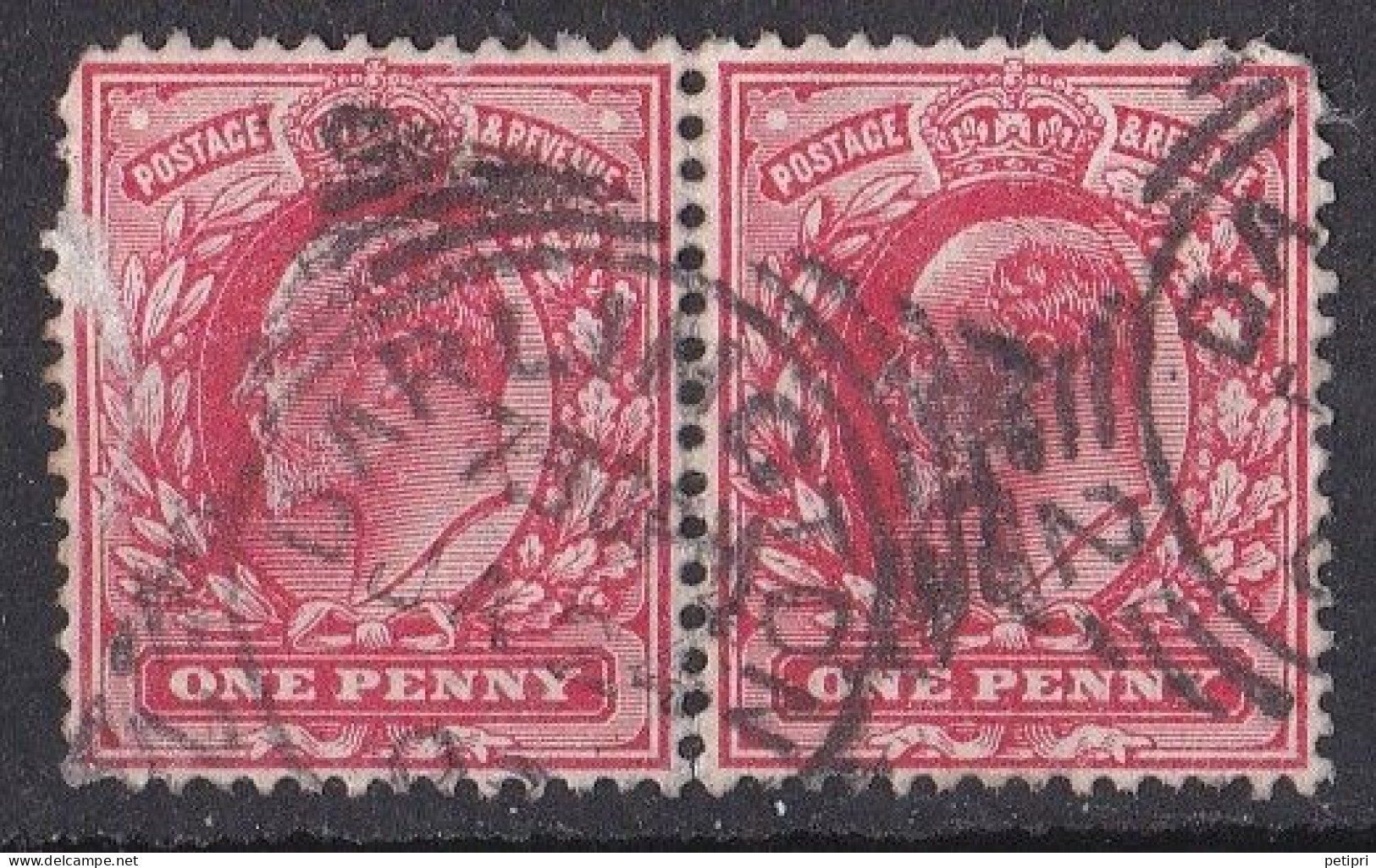 Grande Bretagne - 1902 - 1911 -  Edward  VII  -  Y&T N °  107  Paire Oblitéré - Used Stamps