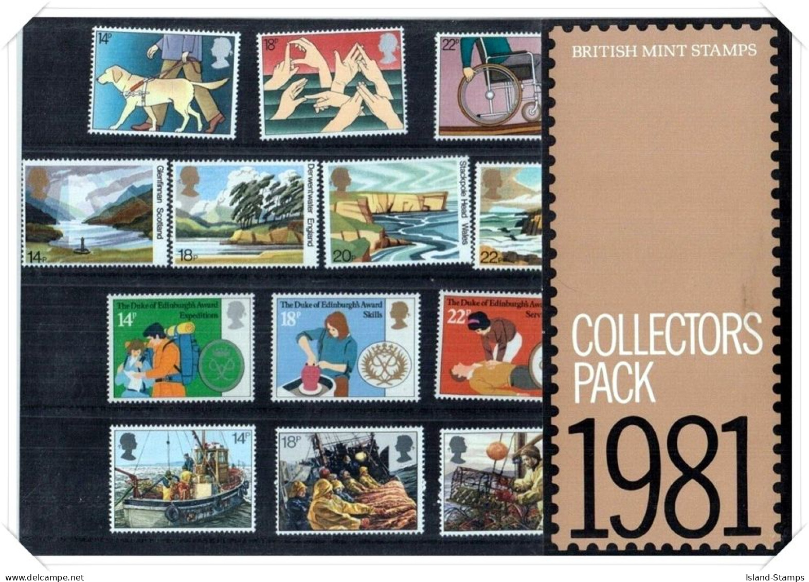 1981 Collectors Pack Includes The Year's Complete Commemorative Sets Superb UM Hrd4 - Presentation Packs
