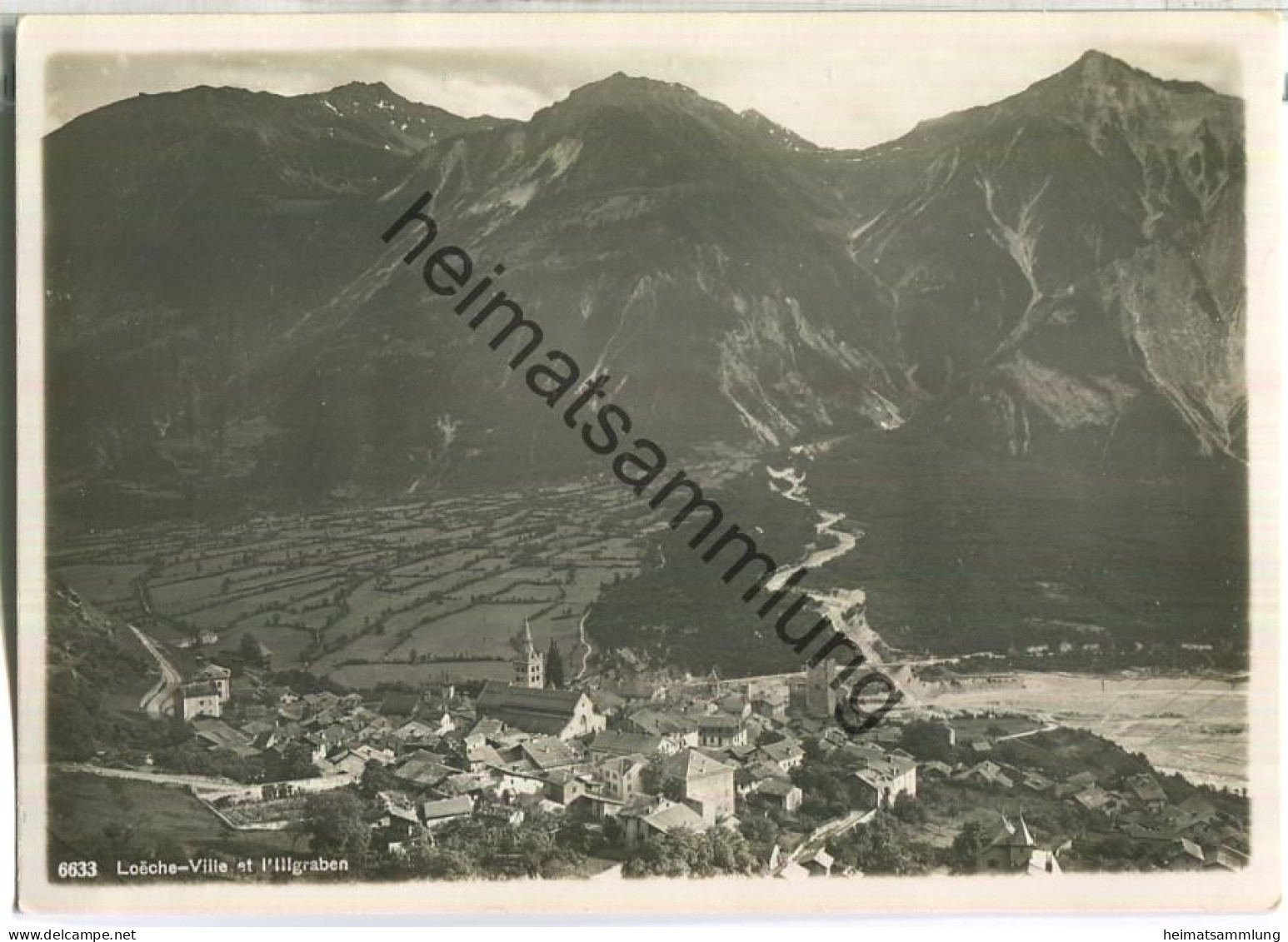 Loeche-Ville - Illgraben - Foto-Ansichtskarte - Verlag Schnegg Fils & Co Lausanne - Loèche-les-Bains