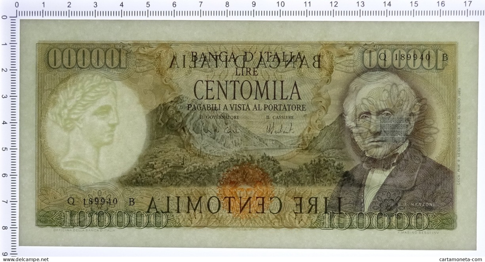 100000 LIRE ALESSANDRO MANZONI MEDUSA 06/02/1974 SUP- - Otros & Sin Clasificación