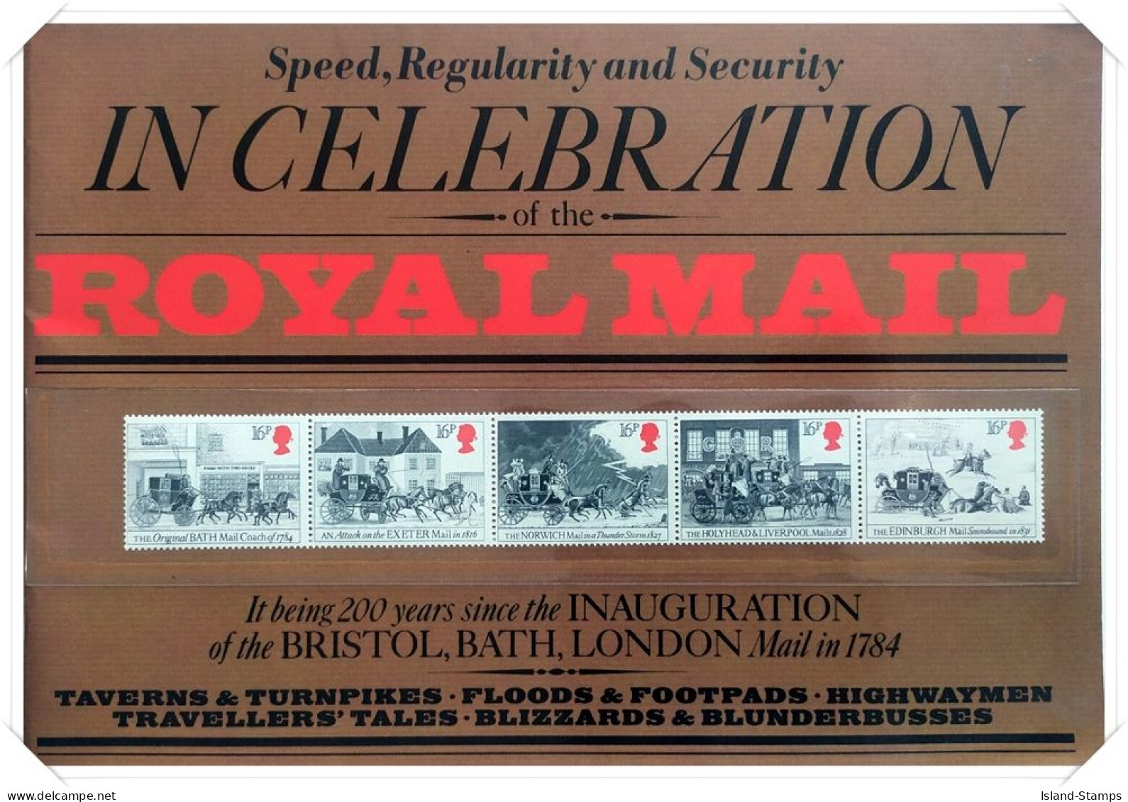 1984 Royal Mail In Celebration Of The Royal Mail Special Stamps Mounted In Book - Presentation Packs