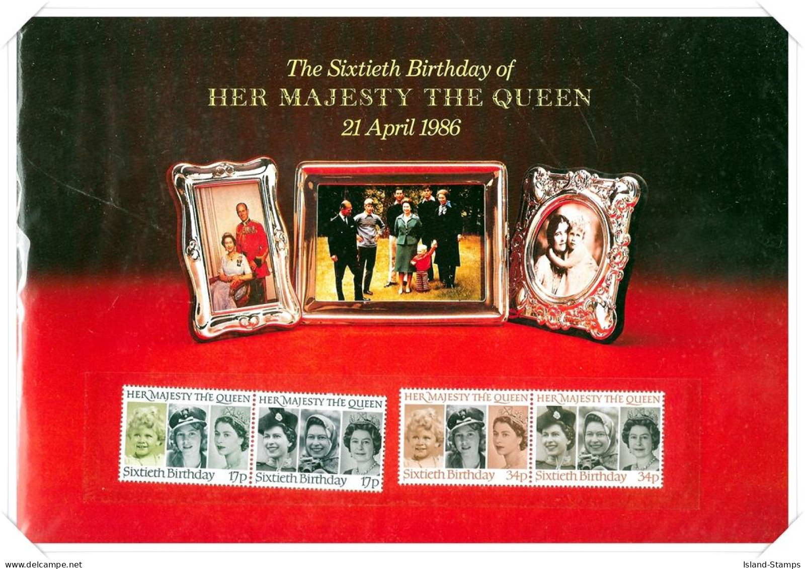 1986 MNH Stamp Souvenir Booklet For 60th Birthday Of Her Majesty The Queen HRD4 - Presentation Packs