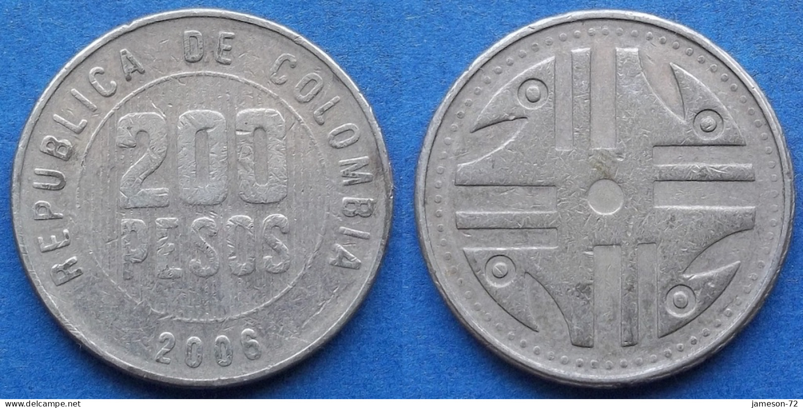 COLOMBIA - 200 Pesos 2006 "Quimbaya Artwork" KM# 287 Republic - Edelweiss Coins - Kolumbien