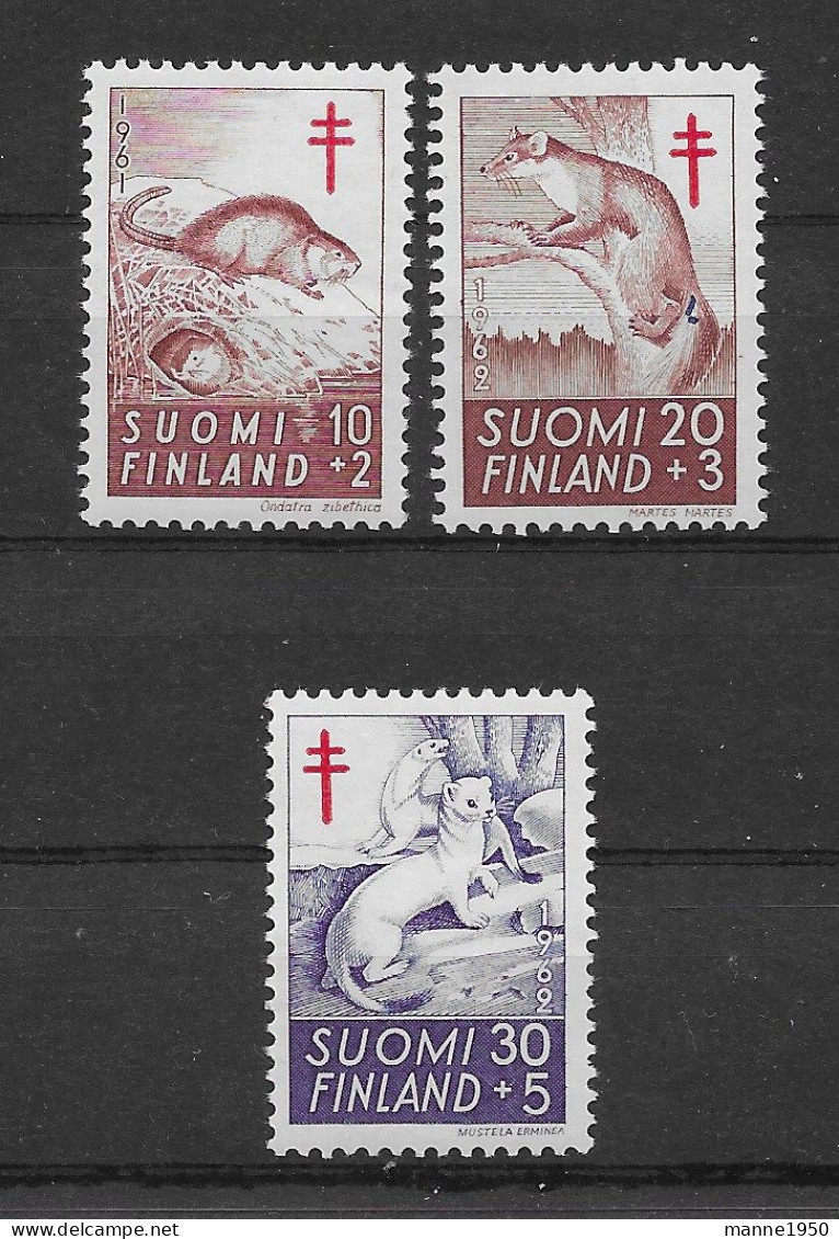 Finnland 1961 Tiere Mi.Nr. 536/38 Kpl. Satz ** - Unused Stamps