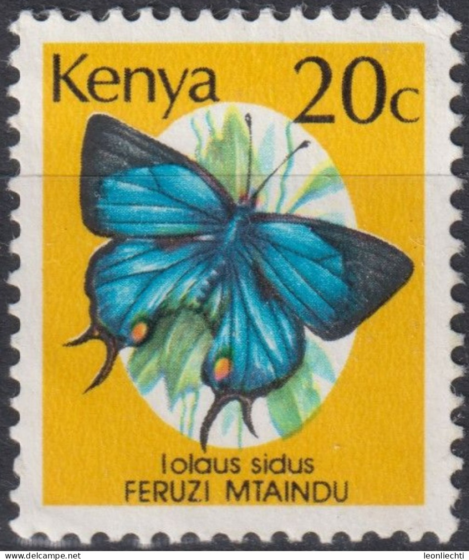 1988 Kenia * Mi:KE 415, Sn:KE 425, Yt:KE 411, Red-line Sapphire (Iolaus Sidus), Butterflies (1988) - Kenya (1963-...)