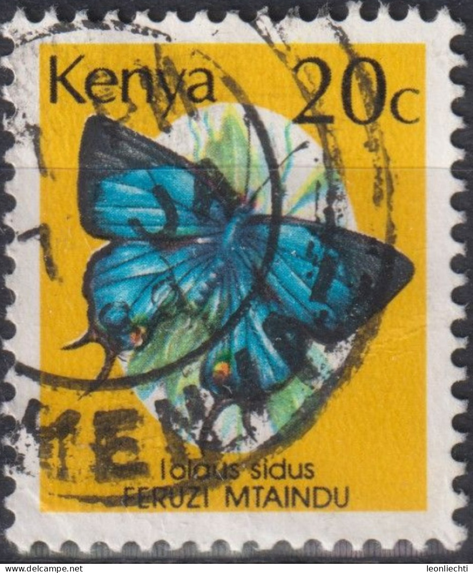 1988 Kenia ° Mi:KE 415, Sn:KE 425, Yt:KE 411, Red-line Sapphire (Iolaus Sidus), Butterflies (1988) - Kenya (1963-...)