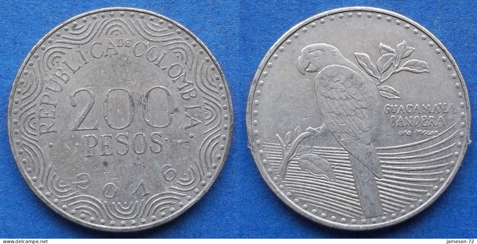 COLOMBIA - 200 Pesos 2016 "Scarlet Macaw" KM# 297 Republic - Edelweiss Coins - Kolumbien