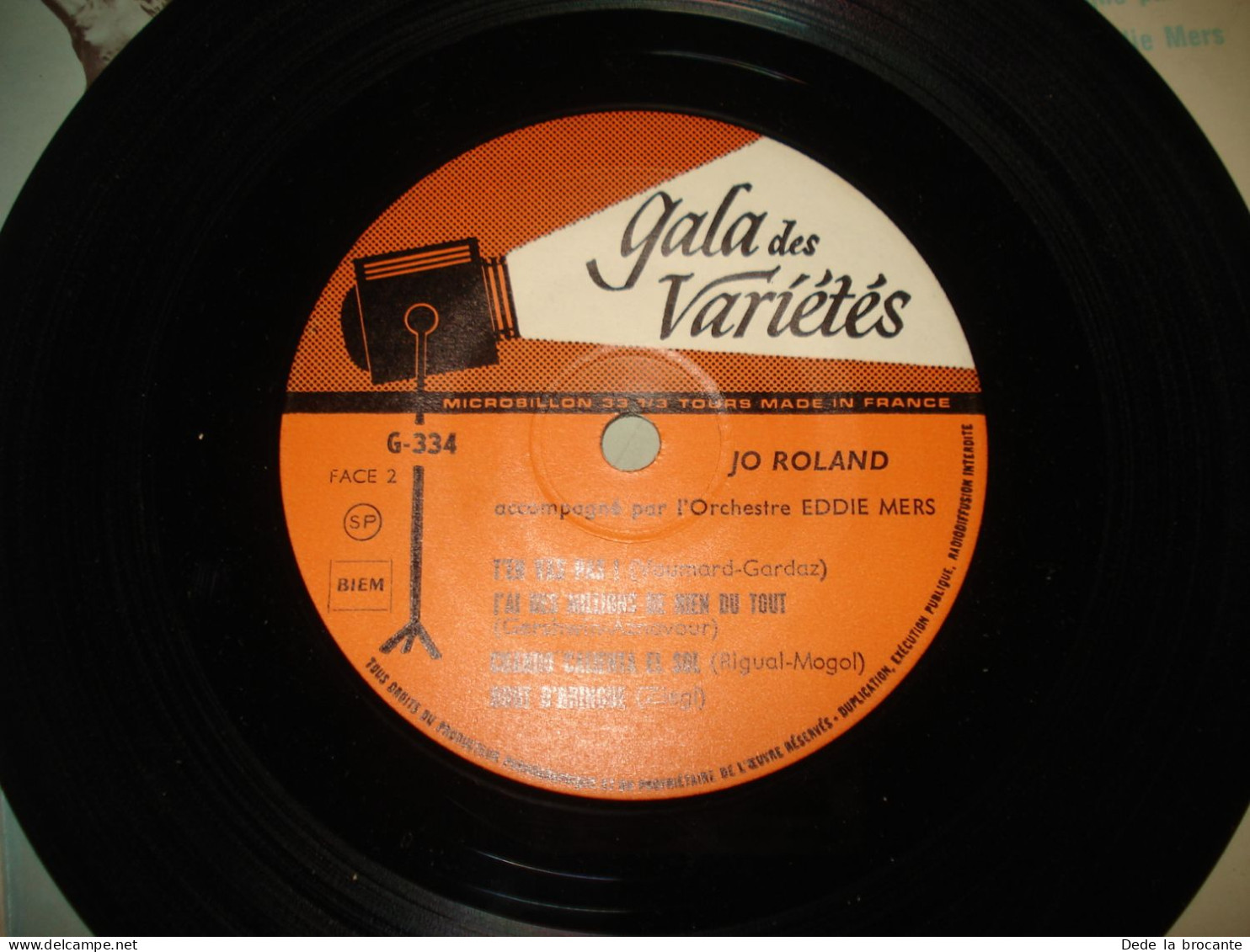 B13 / Jo Roland  - 7"- 33 T – Gala Des Variétés - G-334 - FR 1963  NM/NM - Formats Spéciaux