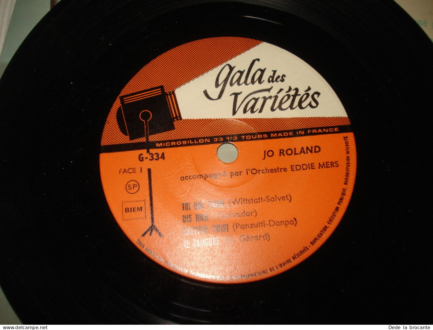 B13 / Jo Roland  - 7"- 33 T – Gala Des Variétés - G-334 - FR 1963  NM/NM - Speciale Formaten