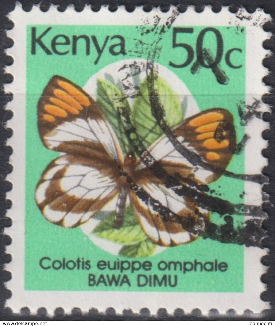 1988 Kenia ° Mi:KE 417, Sn:KE 427, Yt:KE 413, Smoky Orange Tip (Colotis Euippe Omphale), Butterflies (1988) - Kenya (1963-...)