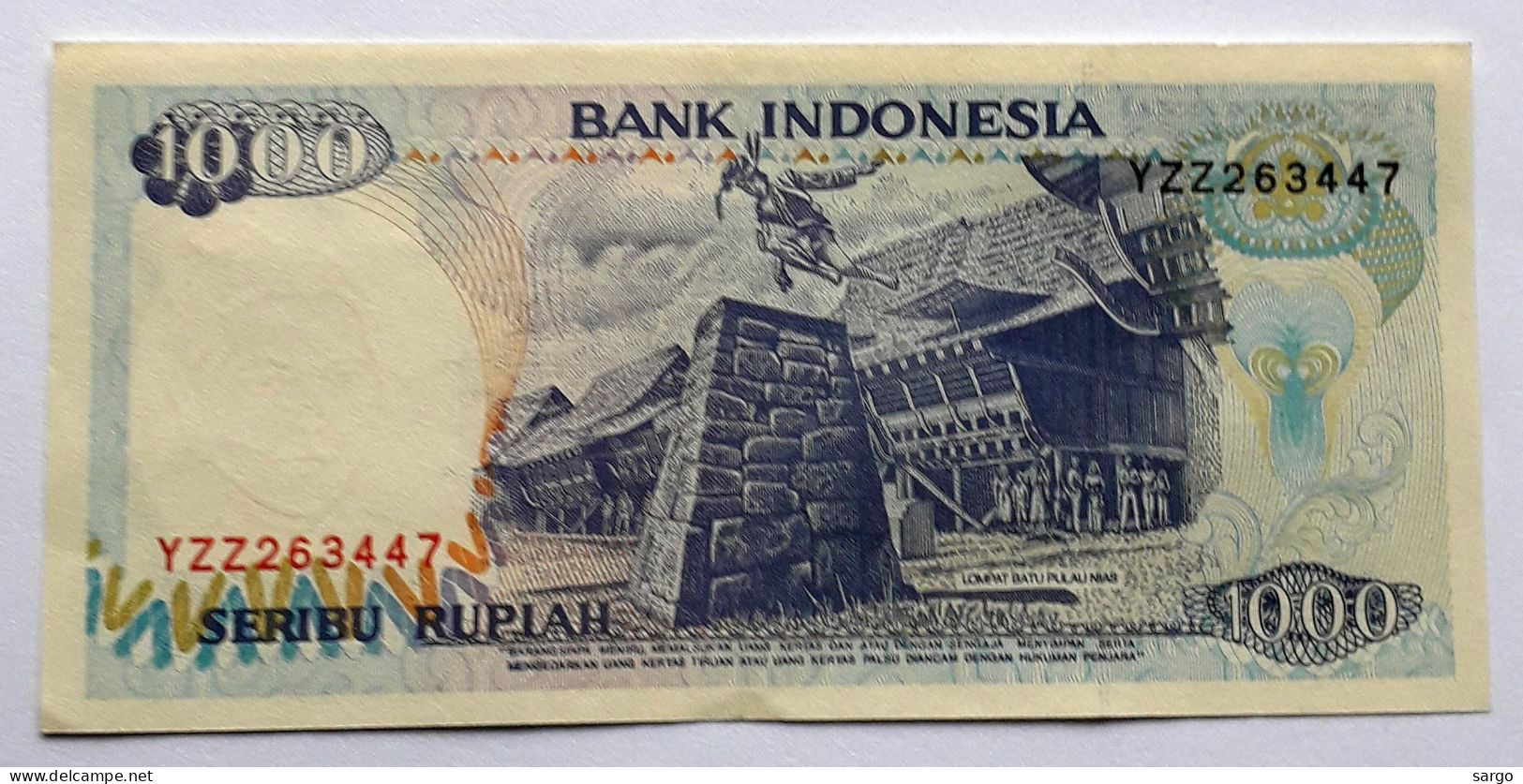 INDONESIA - 1.000 RUPIAH - P 129 (1992) - UNC - BANKNOTES - PAPER MONEY - CARTAMONETA - - Indonesien