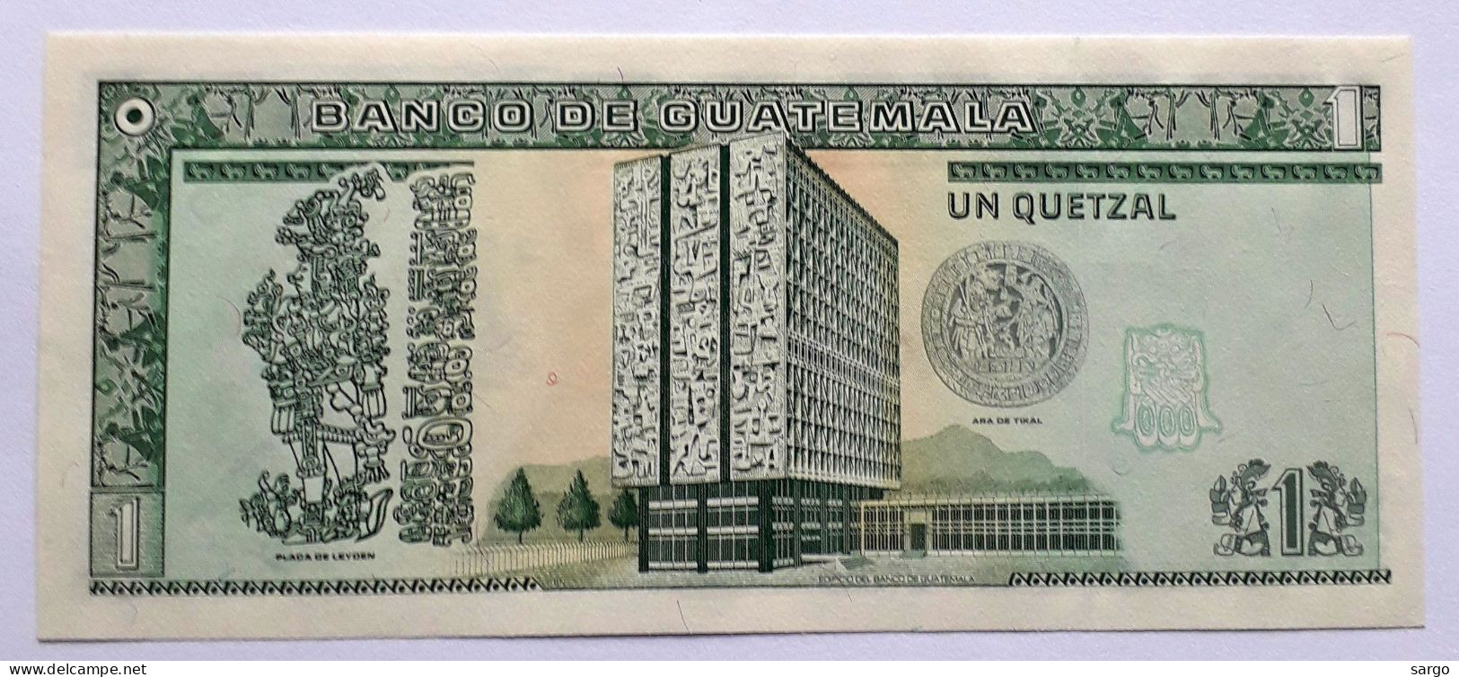 GUATEMALA - 1 QUETZAL - P 73 (1990) - UNC - BANKNOTES - PAPER MONEY - CARTAMONETA - - Guatemala