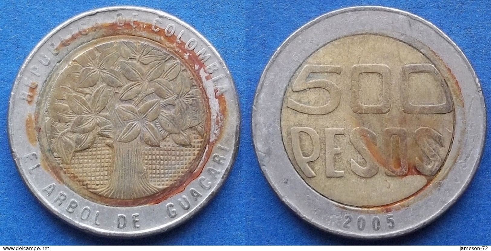 COLOMBIA - 500 Pesos 2005 "Guacari Tree" KM# 286 Republic - Edelweiss Coins - Colombie