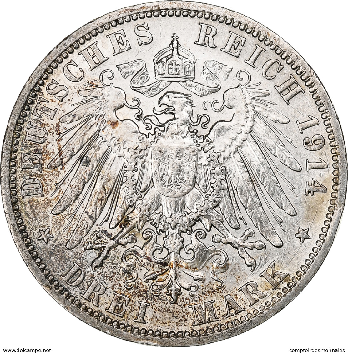 Monnaie, Etats Allemands, PRUSSIA, Wilhelm II, 3 Mark, 1914, Berlin, SUP - Autres & Non Classés