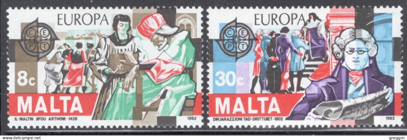 Malta 1982 Set To Celebrate EUROPA Stamps - Historic Events - Maltese History In Unmounted Mint - Malta