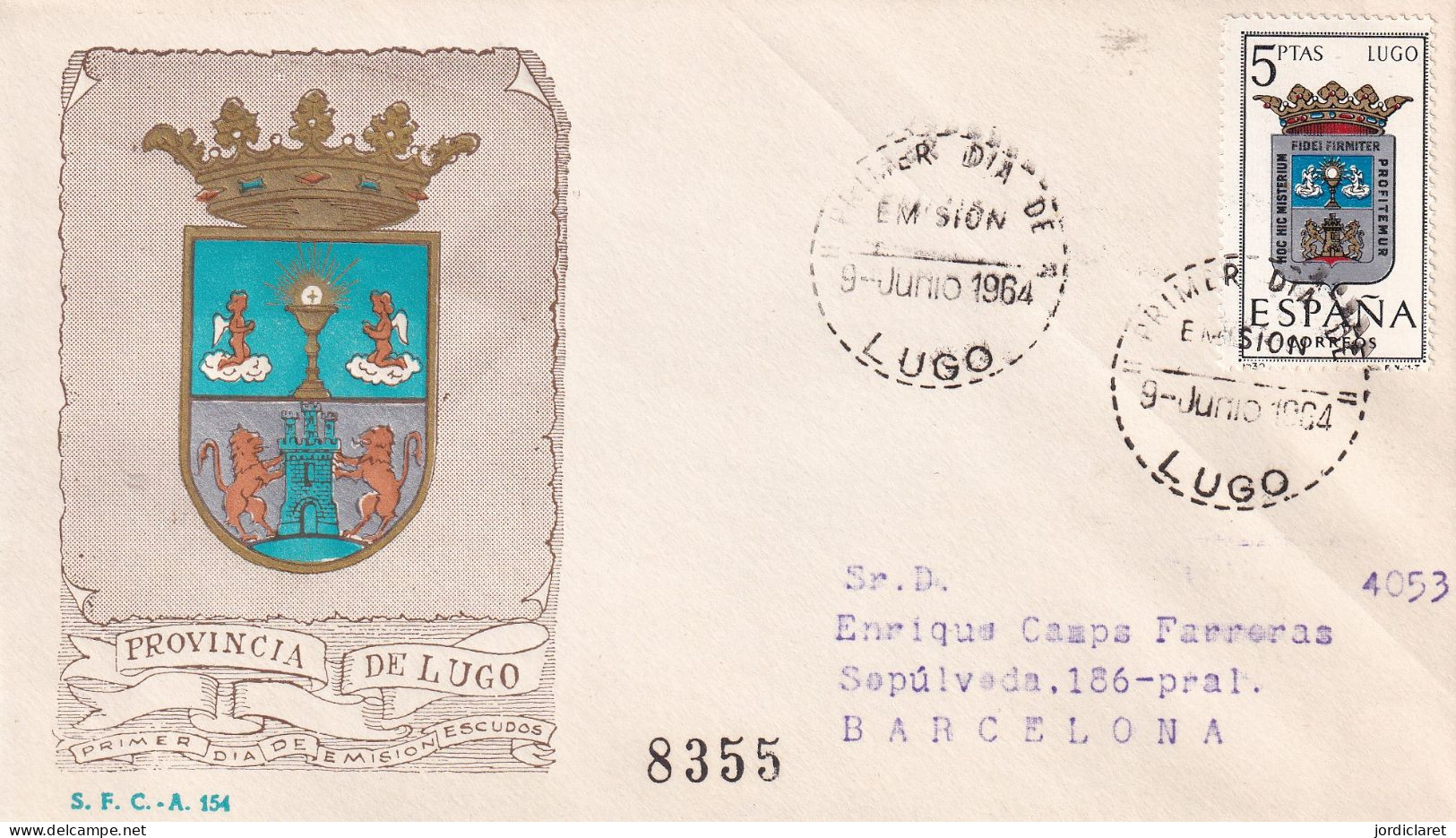 FDC 1964 LUGO - FDC