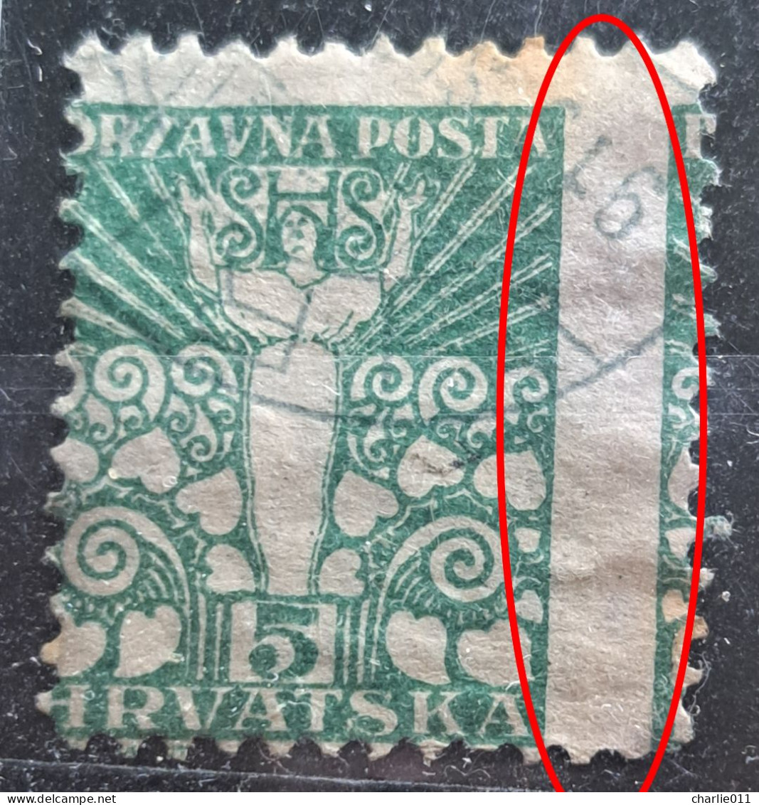 ALEGORY OF PEACE-5 FL-ERROR-HRVATSKA-CROATIA-1919 - Croatie