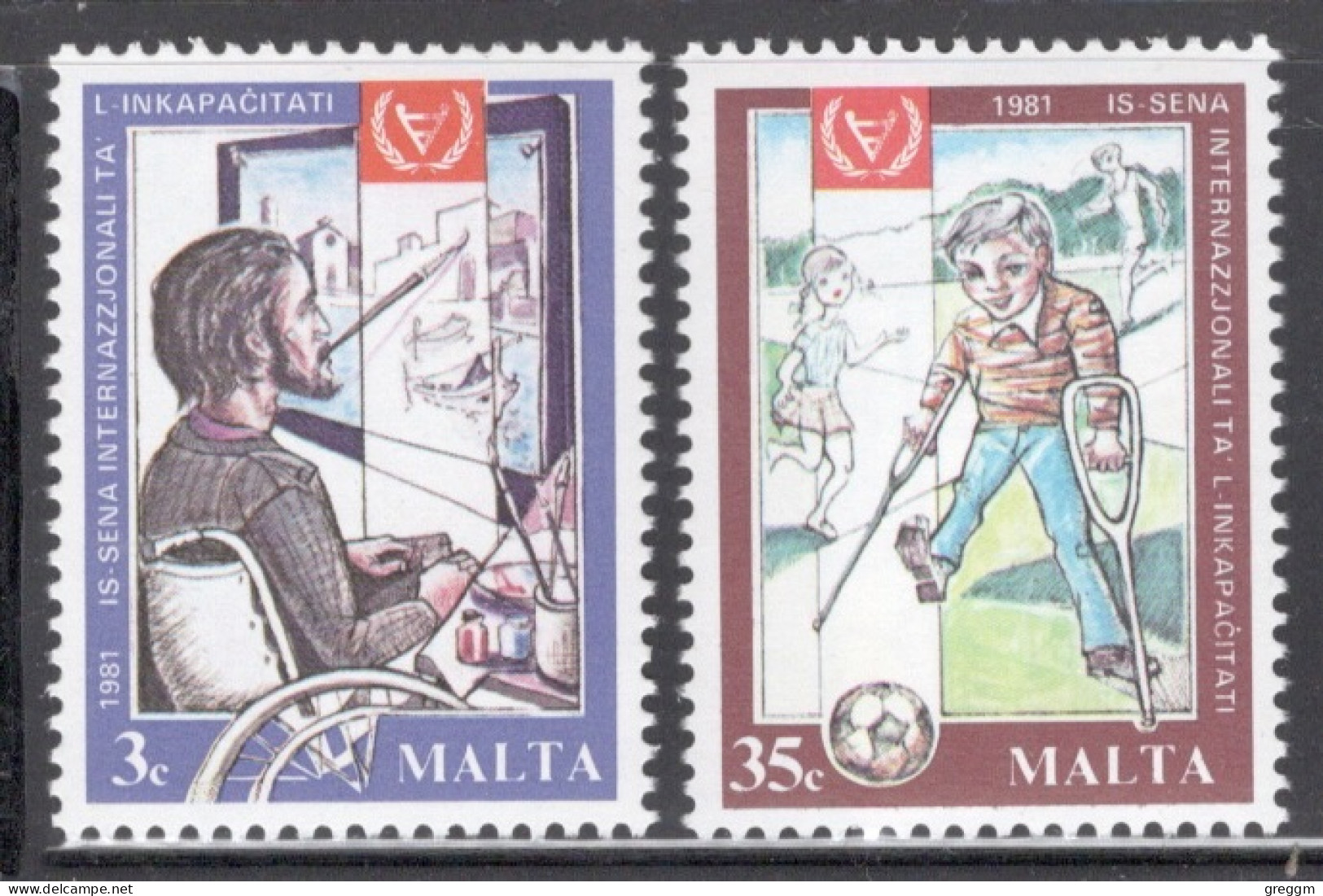 Malta 1981 Set To Celebrate The Year Of The Disabled In Unmounted Mint - Malta