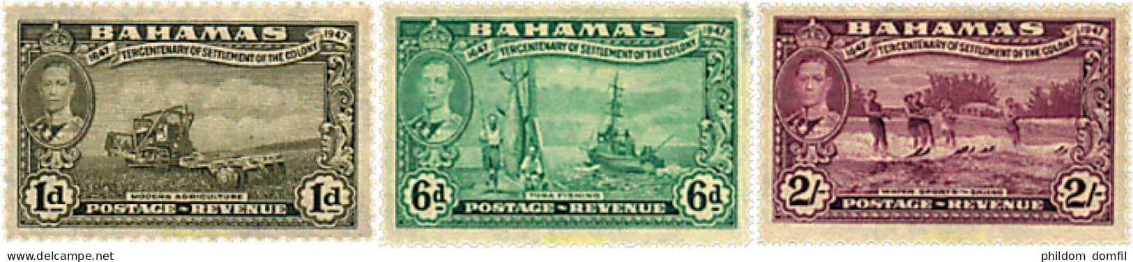 723274 MNH BAHAMAS 1948 3 CENTENARIO DEL ESTATUTO COLONIAL - 1858-1960 Colonie Britannique