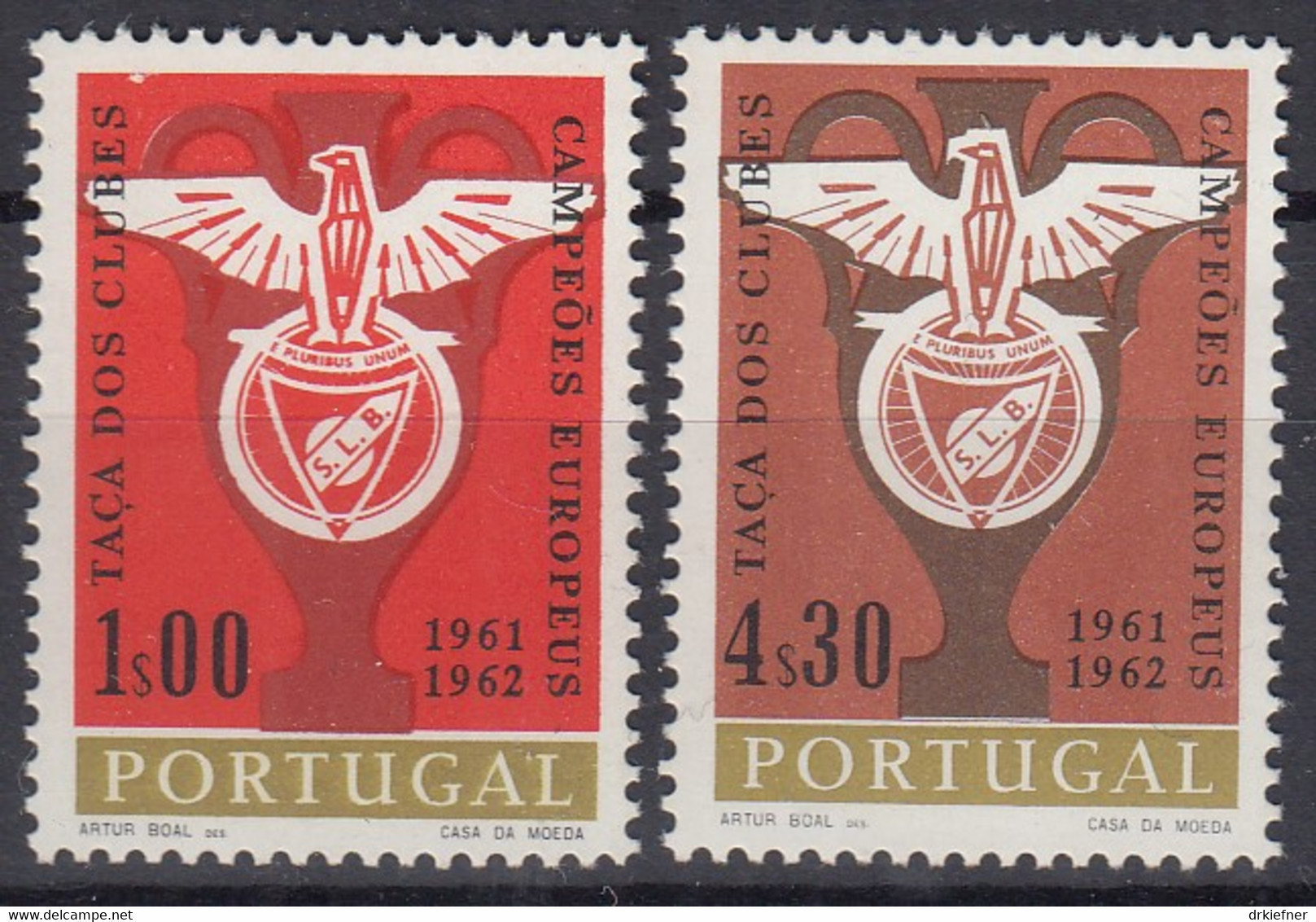 PORTUGAL  933-934, Postfrisch **, Fußball Europapokal Benfica Lissabon, 1963 - Neufs